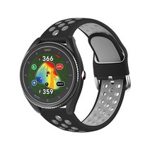 스페이스쉴드 보이스캐디 VOICE CADDIE T9 45mm 호환 스포티 밴드 실리콘 시계줄 밴드 스트랩 14color, S, 블랙그레이