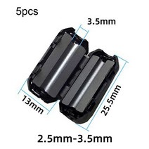 니켈 아연 페라이트 노이즈 필터 코어 EMI RFI 소프트 자석 토로이달 13mm 5mm 5x3.5mm 9mm, 01 3.5mm