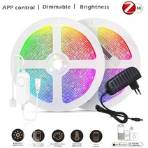 모니터 백라이트 라이트바 zigbee 3.0 5050 rgb led 스트립 60ledsm dc12v led 조명 dimmerable blacklight 홈 장식 tuya for, 없음, IP65 방수, 나는 플러그