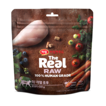 하림더리얼 고양이 어덜트용 로우 닭고기 동결건조사료, 닭, 50g, 1개