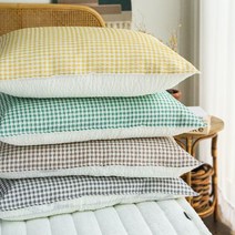 [천삼백케이] [헬로우슬립] 항균 썸머체크 인견 시어서커 여름 베개커버(50x70)-6color