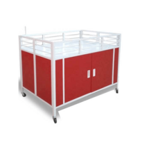 의류매장 접이식가판대 행사매대 바퀴달린 진열테이블, 레드 업그레이드 패브릭 트럼펫