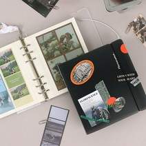 워너디스 A6 정사각 6공 PP 컬러 바인더 앨범 세트 01 화이트 (앨범지 포함) White, 옵션선택, 01 화이트 White