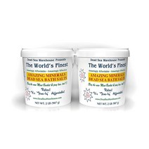Dead Sea Warehouse 어메이징 미네랄 사해 목욕 소금 풀 테라피 보습 건조한 피부 각질제거 무향 2.3kg, 2 Pound (Pack of 2)