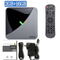 TV 셋톱박스 안드로이드셋탑박스 OTT셋톱박스 F3 에어 RGB, 10.Eu 플러그 - A95X F3 2G 16G