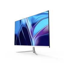 가성비모니터 모니터20인치 모니터27 JSHIX-21.5 인치 스트레이트 컴퓨터 모니터 FHD 75Hz 1920x1080 게임 사무실 곡선 디스플레이 화면 VGA HDMI 호환 데, 04 White Straight