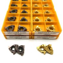 선반 밀링 바이트 mmt 11er 16er 22er ag60 vp15tf 나사 선삭 공구 초경 인서트 강 가공 cnc 금속 공구 절단 선삭 인서트, us735