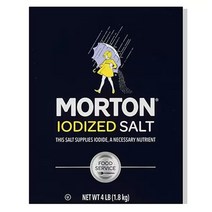 (미국직배) Morton 몰튼 쏠트 요오드소금 1.8kg Iodized Salt (4 lbs.), 1개, 200ml