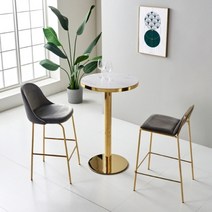 [쇼핑엔티] CZ4454 원형 라인 바테이블 골드스틸 600 2colors, 화이트