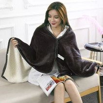 후드담요 똑딱이 양털 망토 학생 사무실 무릎 담요