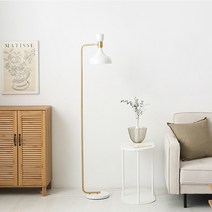 마켓비 RUDES 장스탠드 E26 KS2489F 스틸 모던 거실무드등 침실스탠드조명, 본품(화이트)