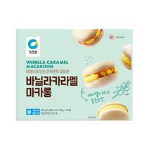 청정원 홈카페 청정원 바닐라카라멜 마카롱 250g (25g 10) 어린이 회사 탕비실 간식 여행 토스트 야식 술안주, 5개