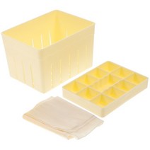 두부제조기 두유 제조기 가정용 콩기계 콩물 1Set Mold Bean Curd Making Tools Tofu Press Wooden Cheese, 01 White