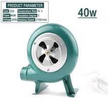 220V 240V 가정용 송풍기 철 바베큐 송풍기 소형 원심 송풍기 30W 40W 60W 80W EU 미국 플러그 어댑터 바베큐 용 녹색, 40W+AU