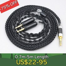Focal Clear Elex Elegia Stellia용 이어폰 케이블 8 코어 은도금 듀얼 3.5mm 헤드폰 플매트 LN008262, 09 4 in 1 Plug, 01 0.7m