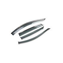 도요타 랜드 크루저 프라도 렉서스 GX 120 J120 FJ120 2003 ~ 2009 방수 자동차 윈도우 바이저 선 디플렉터 차량 액세서리 433540, Black Transparent, Black Transparent