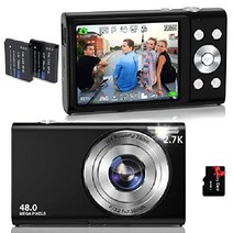 Animdreti 디지털카메라 자동초점 4800만화소 8MP CMOS센서 흔들림감소 16x, 검정1, 2.88 인치