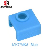 V6 볼케이노 MK8/MK9/CR10/CR10S 용 3D 프린터 부품 실리콘 양말 가열 블록 보온 커버, 12 MK7 MK8 -Blue