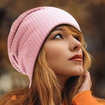 데이즈원 여성 사계절 비니 두건 에이드 중년 여자 모자