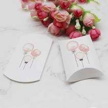 아름다운 꽃 패턴 베개 모양 종이 및 크래프트 웨딩 사탕 및 생일 선물 보관 상자 20x55x80mm 10/20/50 개, 03 50PCS, 26 W-ballon