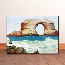 WC019 수채화 풍경 그림 캔버스액자, 무광일반_L_24cm x 33cm