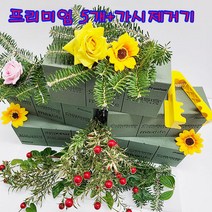 (샤인 몰) 오아시스 프리미엄 5장+장미가시제거기1개/꽃꽂이 수반+ 가시줄기 정리기