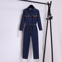 데님 점프슈트 춘추 캐주얼 패션 여성복 점프슈트 점프슈트 점프슈트 작은 키