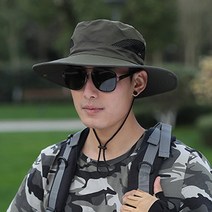 지노몰 남성 메쉬 등산모자 벙거지모자 사파리모자, 카키