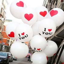 파티풍선 기념일풍선 5p 러브 하트 고백풍선 생일파티 돌 칠순 축하 메세지풍선, 화이트
