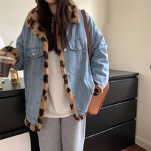 루즈핏 퍼 데님 자켓 102109