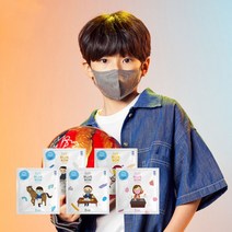 블루본 아이노우 썸머 컬러 마스크 소형 어린이 마스크 10매, 민트