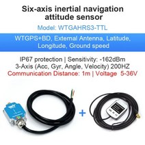 WitMotion GPS-IMU 내비게이션 시스템 내장 가속도계 전자 자이로 자력계 기압계 WTGAHRS3 6 축, WTGAHRS3-TTL