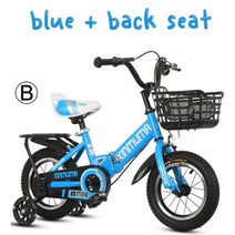 새로운 접이식 자전거 어린이 12 14 16 18 인치 3-12 세 미끄럼 방지 타이어 소년 소녀 선물, blue back seat_12 inches