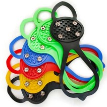 아이젠 5스터드 스노우 아이스 그리퍼 겨울 슈즈 클라이밍 스파이크 그립 클리트 오버 커버 아이젠 가지, 02 red