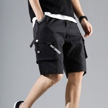 남자 캐주얼 패셔너블 스트릿 코디 다양한 포켓 카고 반바지