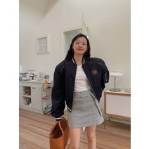 봄 가을 레트로 밀리터리 고급 야구 간지 유니폼 빈티지 루즈핏 박시한 공항패션 데일리 점퍼