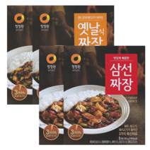 (1+1) 청정원 3분짜장 삼선짜장 180g + 옛날식짜장 180g, 2세트
