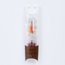 모나미 올리카 투명 만년필 ef 0.38mm 슈퍼 파인 스테인레스 스틸 팁 칼렘 스타일로 플룸 캘리그래피 펜 문구, 주황색