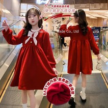 ZAZX w1220 여아 겨울옷 올봄옷 중국풍 세배복 기모 아동 설날에 두꺼운 겨울 원피스 치마
