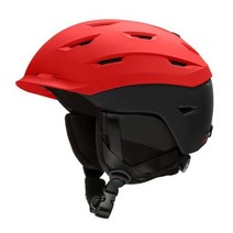 Smith Optics Level 남성용 스노우 헬멧 - 매트 화이트 스몰, Matte Lava / Black
