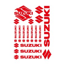 스즈키 로고 데칼 스티커 오토바이 바이크 suzuki 튜닝 스티커, 무광빨강