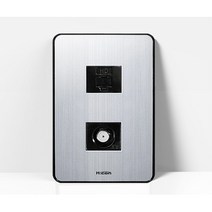 덮개 2방 전화선 은색 커버 케이스 통신 컨센트 인테리어, 1개