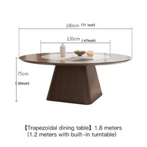 작업다이 목공 작업대 작업 테이블 원형 대리석 식당 의자 회전 탭 확장 가능한 식탁, 01 1.8 m  table