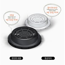 윈드스카프 자체개발 항균 테스트 완료 국산 마스크 배기 밸브, 블랙, 1개