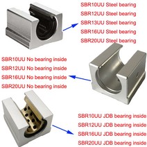 SBR10UU JDB 선형 볼 베어링 블록 개방형 CNC 라우터 SBR 가이드 4 개, 05 SBR20UU steelbearing_01 4 개