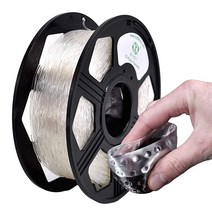 YOYI YOYI 3D 프린터 필라멘트 PETG 필라멘트 1.75mm 2.2lbs(1kg) 스풀 치수 정확도 +/ 0.03mm 100% 새로운 원료, Thermoplastic Polyurethane, Transparent