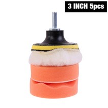 5/11Pcs 버핑 패드 3&39;&39;4&39;&39;5&39;&39;6&39;&39; 인치 자동차 스폰지 연마 키트 Polisher 드릴 어, 01 무색