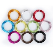 포비월드 칼라 공예철사 메탈릭 와이어 공예 철사 3.0mm 6.4M, 보라