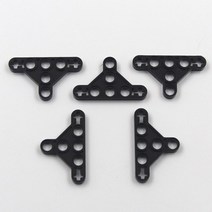 오토바이탑박스 등받이 브라켓 배달 알루미늄 자동 잠금 벽돌 빌딩 블록 기술 부품 기술 삼각형 소년 장난감 위한 브랜드와 호환 가능, 블랙