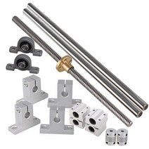 산업 조합 Ideaker 500mm 수평 광학 축 및 8mm 리드 나사 듀얼 레일 샤프트 서포트 베개 블록 베어링 및 유연한 샤프트 커플링 15개 세트
